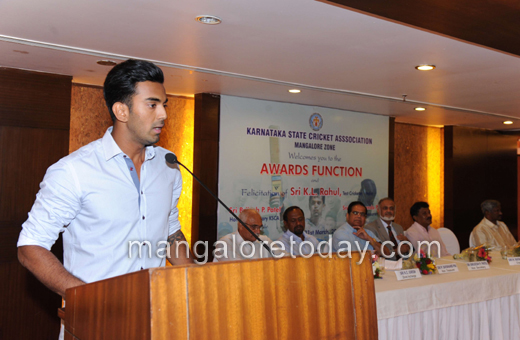KL Rahul felicitation in Mangaloure